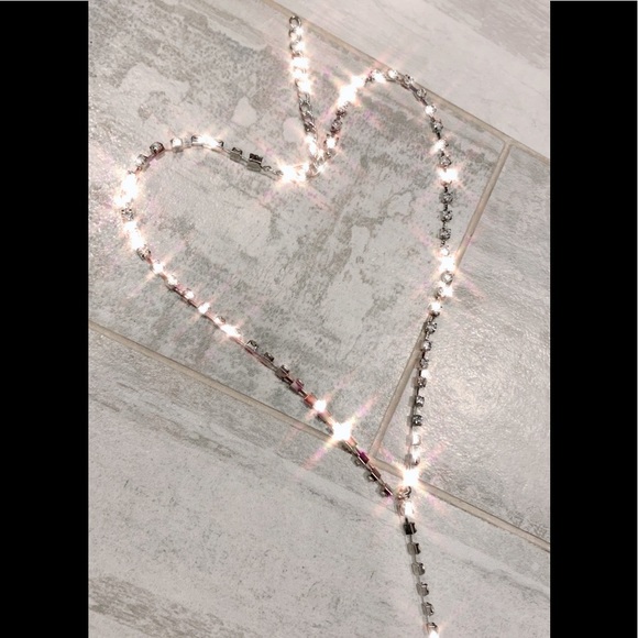 Charm Silver Body Chain Crystal Rhinestone Harness - Picture 10 of 12